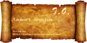 Taubert Orsolya névjegykártya