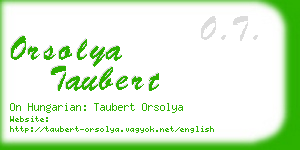 orsolya taubert business card
